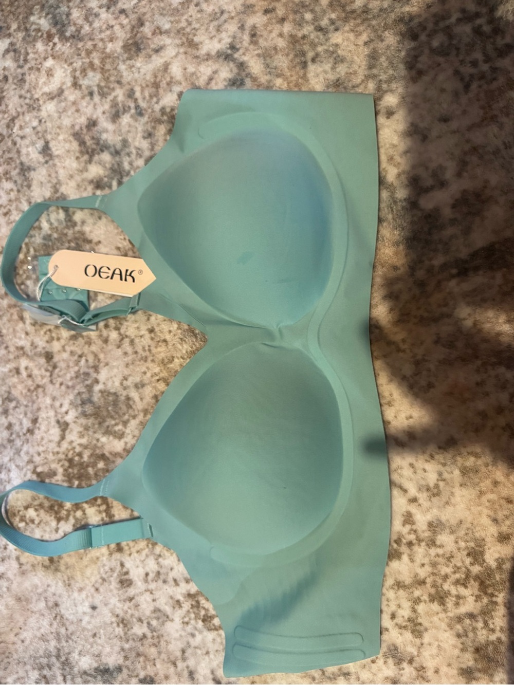 Seamless Light Teal Wireless Jelly Bra
